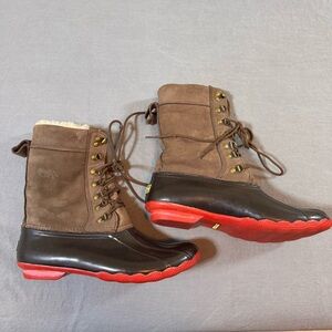 Sperry x JCrew Top-Sider Tall Shearwater 100% Wool Women’s  Boots Size 9